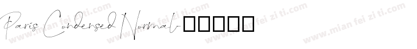 Paris Condensed Normal字体转换